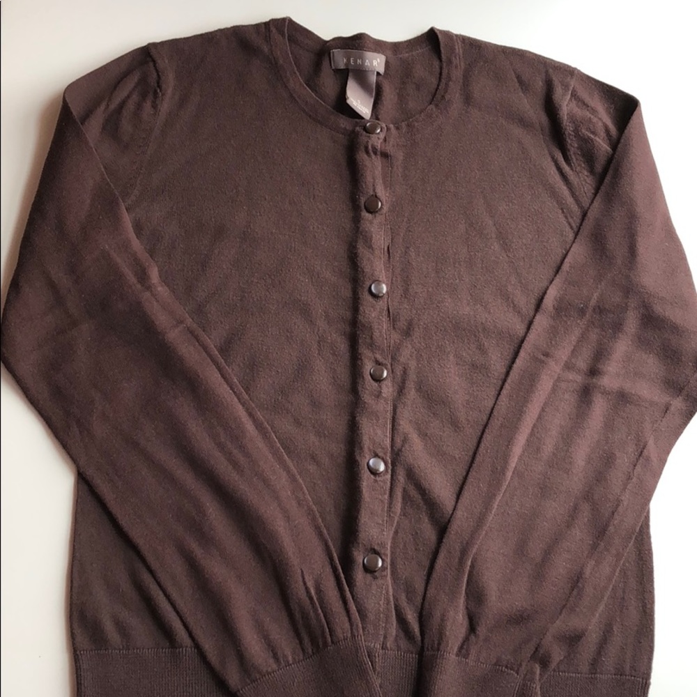 Kenar Brown Button Down Cardigan